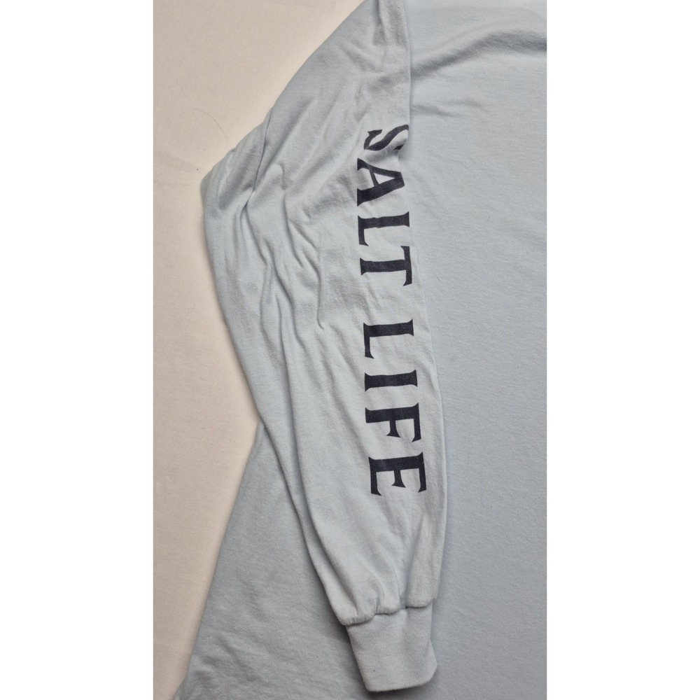 Salt Life Men's Marlin State of Mind light Blue Pocket Long Sleeve T-Shirt - Lg - Picture 7 of 12
